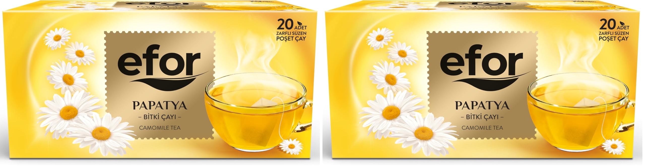 Efor Papatya Bardak Poşet Çay 20x1,5 g 2li paket