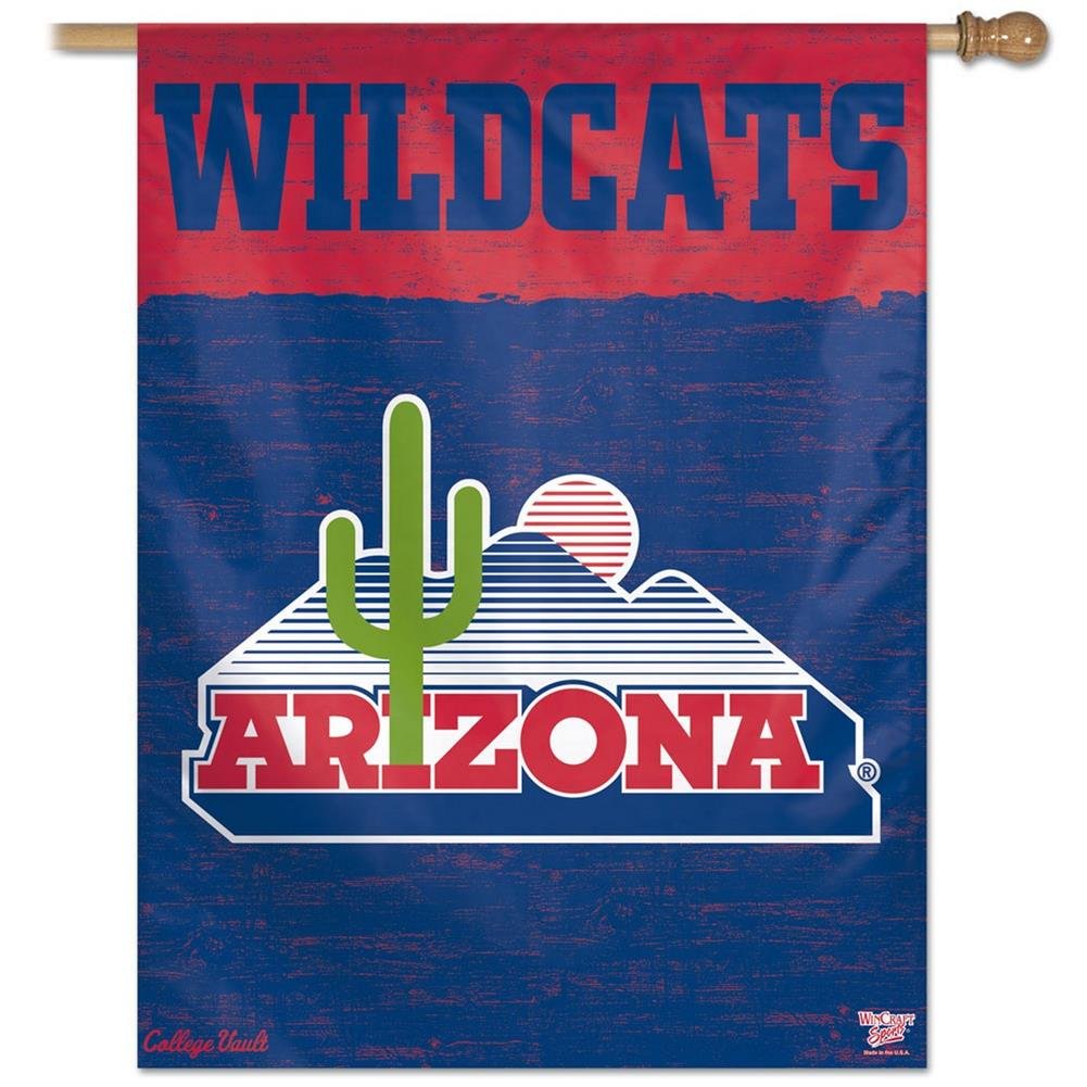 Arizona Wildcats Drapeau décoratif grand format 27x37 bannière rétro maison