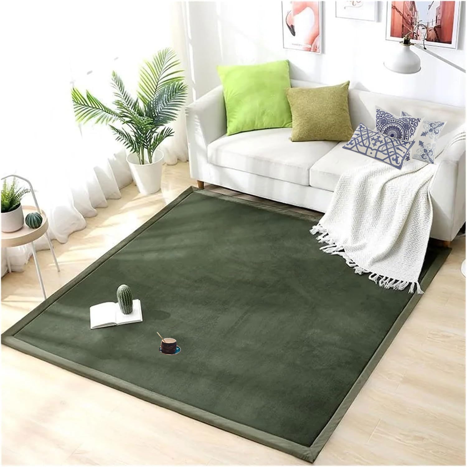Premium Coral Velvet Baby Play Mat, Stylish Playmat for Floor with Non-Slip Backing for Crawling, Soft Play & Tummy Time - Easy Care -K-60 * 180cm