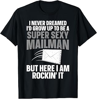 Cool Mailman Art for Men Postal Worker Post Office Mail Man T-Shirt