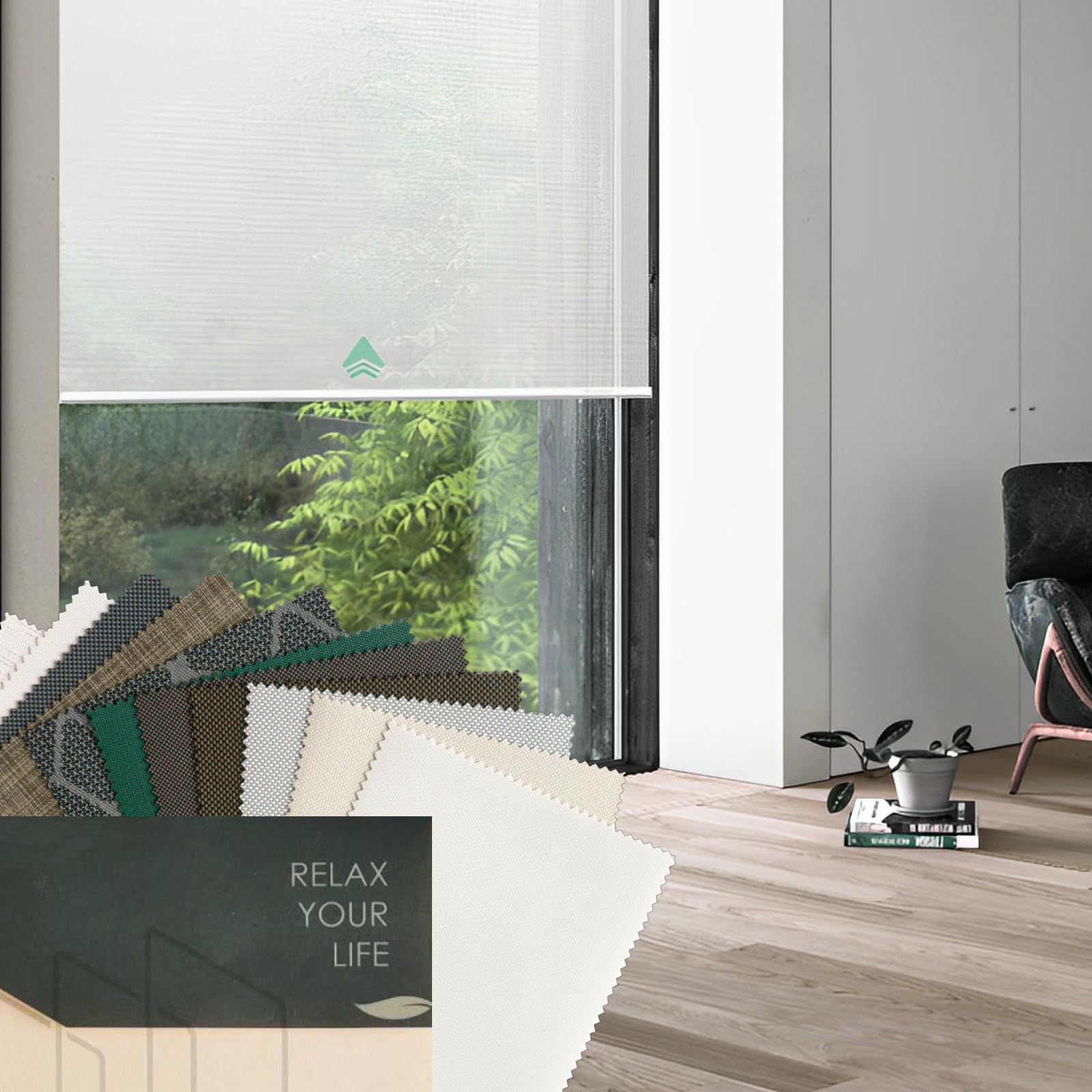 Amazon｜Yoolax ロールスクリーン用 防炎・撥水 生地サンプル帳 