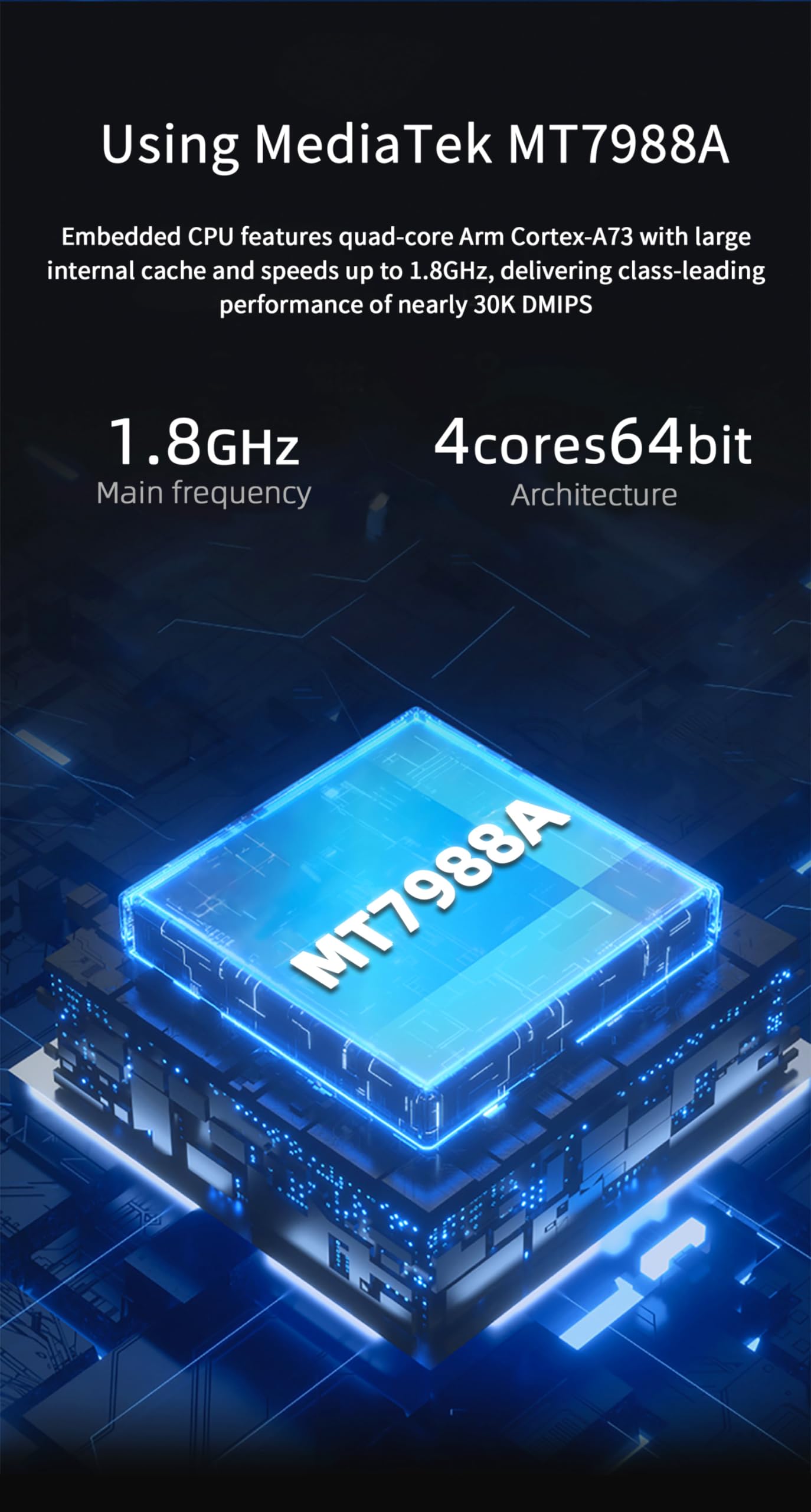 Banana Pi BPI-R4 WiFi 7 Router Board OpenWRT – DDR4 4 GB/8 GB RAM-MediaTek MT7988A (Filogic 880) SoC, 4G/5G Wireless Router 2x 10GbE SFP 4X GbE per NAS Smart Home Gateway (Kit1, DDR4 8GB)