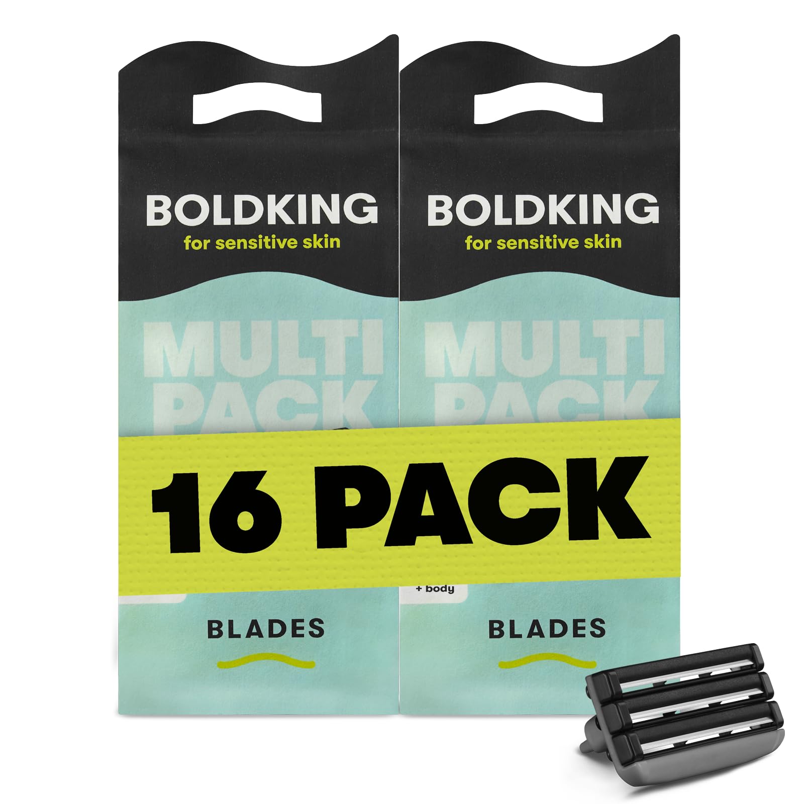 BOLDKING | DIE REFILL BLADES VALUEPACK SENSITIVE SKIN 16 BLADES | NAVULMÄSCHEN FÜR EMPFINDLICHE HAUT | 16 MESCHEN