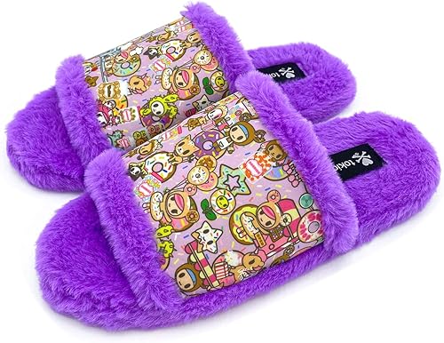 tokidoki Pantuflas de punta abierta para mujer