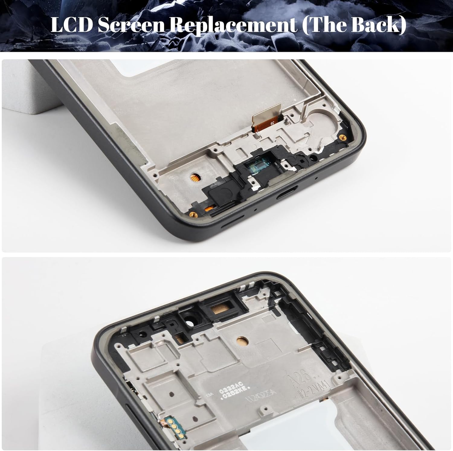 TFT for Samsung Galaxy A26 5G Screen Replacement for Samsung A26 LCD Display for Galaxy A26 A266 A266B SM-A266B SM-A266E Digitizer Touch Screen Assembly Repair Kit With Frame(Black,NO Fingerprint)