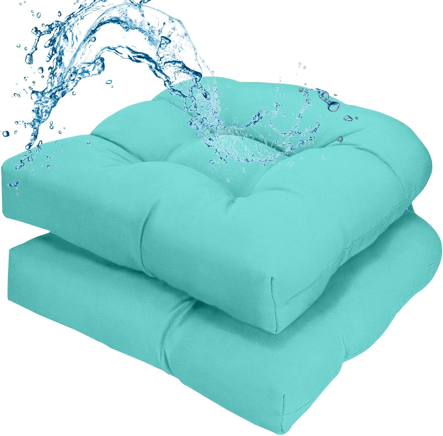 widesmile Garden Rattan Chair Seat Pads Cushions Replacement, Teal
