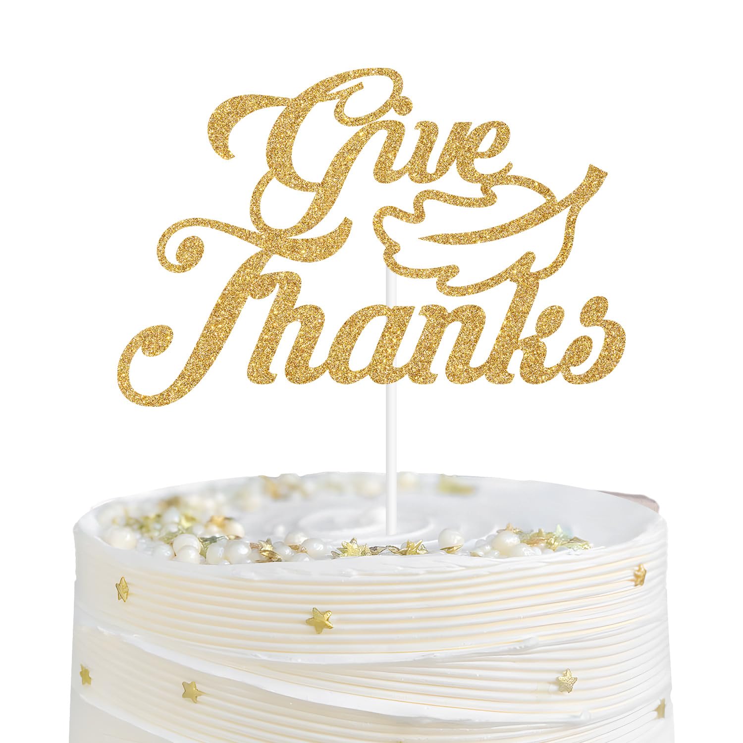 Give Thanks Cake Topper, Thankful Grateful Blessed, Happy Friendsgiving, Be Thankful, Autumn Festival Party Decorations Supplies