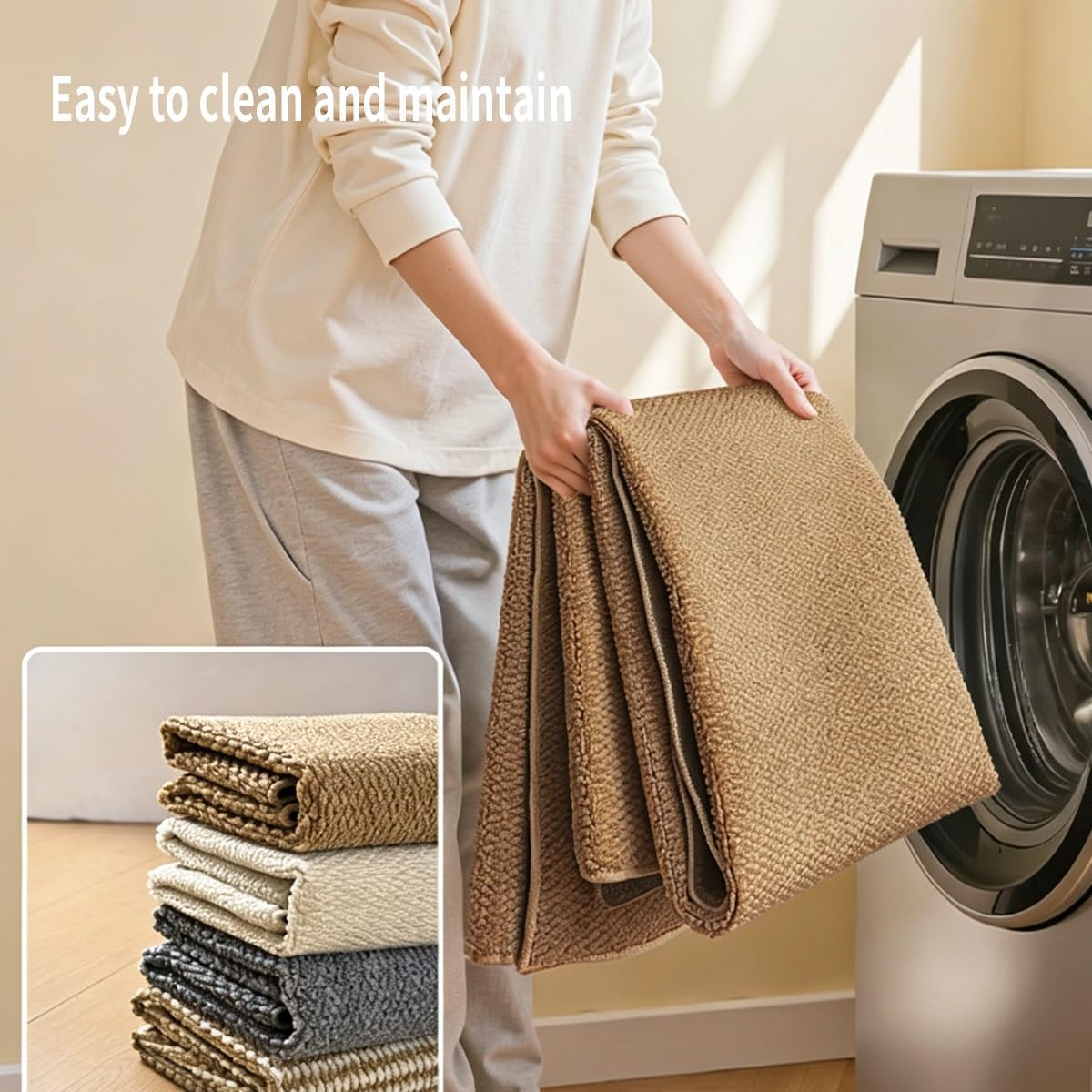 Tapis en Imitation Sisal, Tapis de Sol, Grand Tapi pour Le Salon