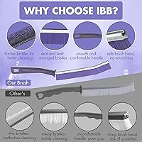 Vista 5 de Cepillo de limpieza para huecos de hendiduras, cepillo de limpieza para espacios pequeños, cepillo de limpieza de hendiduras finas y de larga