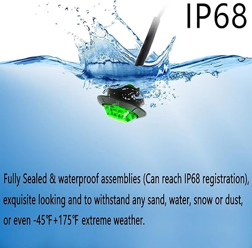 Vista 40 de KEING Paquete de 10 luces LED redondas de 3/4 pulgadas, color rojo, indicador, luz indicadora lateral para camión, remolque, caravana, cabina