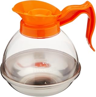 Winco Plastic Coffee Decanter Decaf, 64-Ounce, Stainless Steel