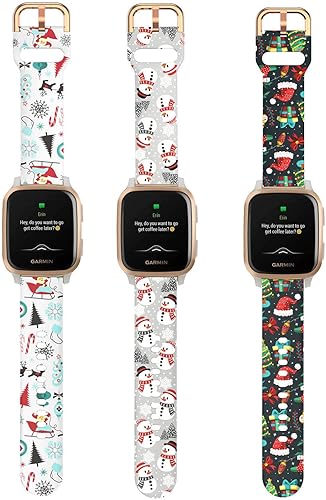 Miniatura 10 de Bandas compatibles con Garmin Vivoactive 5 / Vivoactive 3/ Venu 2 Plus/Venu Sq/Venu Smart Watch, correa de repuesto de silicona suave de liberación