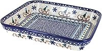 Vista 5 de Blue Rose Polaco Pottery Ashley - Panadero rectangular mediano