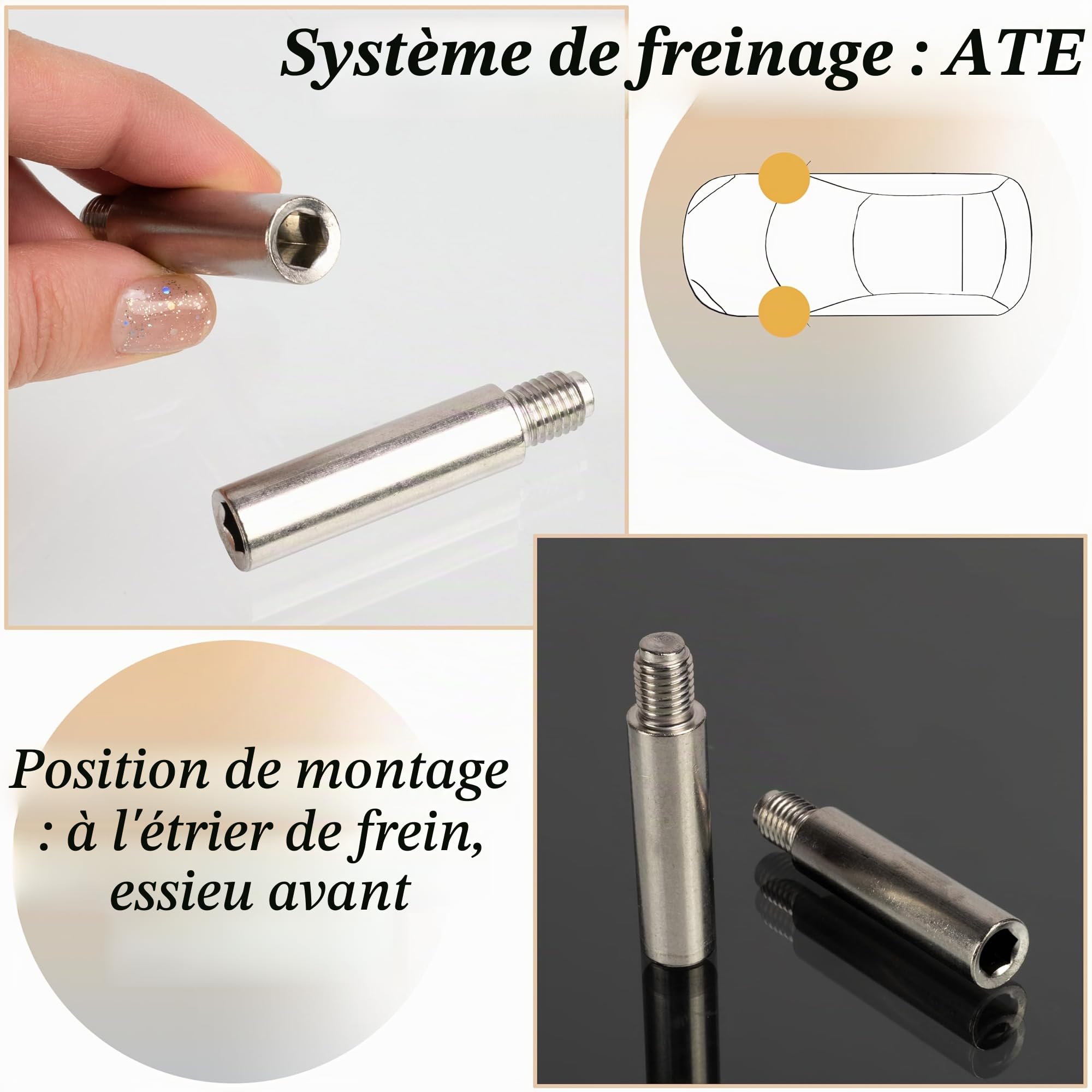 AERZETIX - C70674 - 2x Douilles de guidage d'étrier de frein - compatible avec numéros OE 34111153200