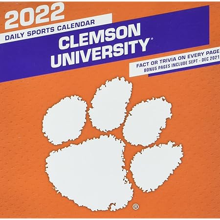 Clemson 2022 Academic Calendar Amazon.com : Turner Sports Clemson Tigers 2021 Box Calendar (21998051493) :  Office Products