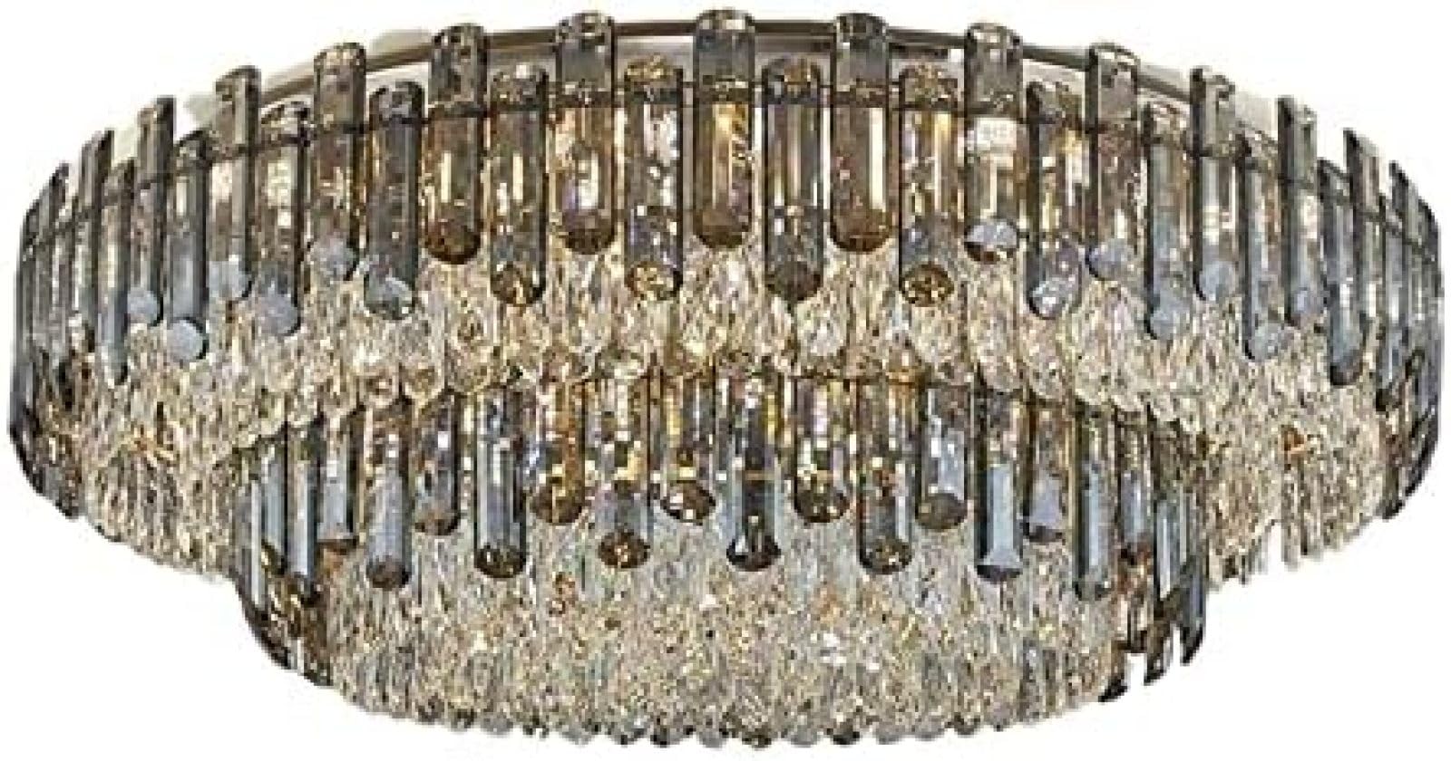 LYMSXAZOU Crystal Chandelier Ceiling Lamp, Modern Round Light Fixture for Living Room, Bedroom, and Dining Luxury Atmosphere Lighting