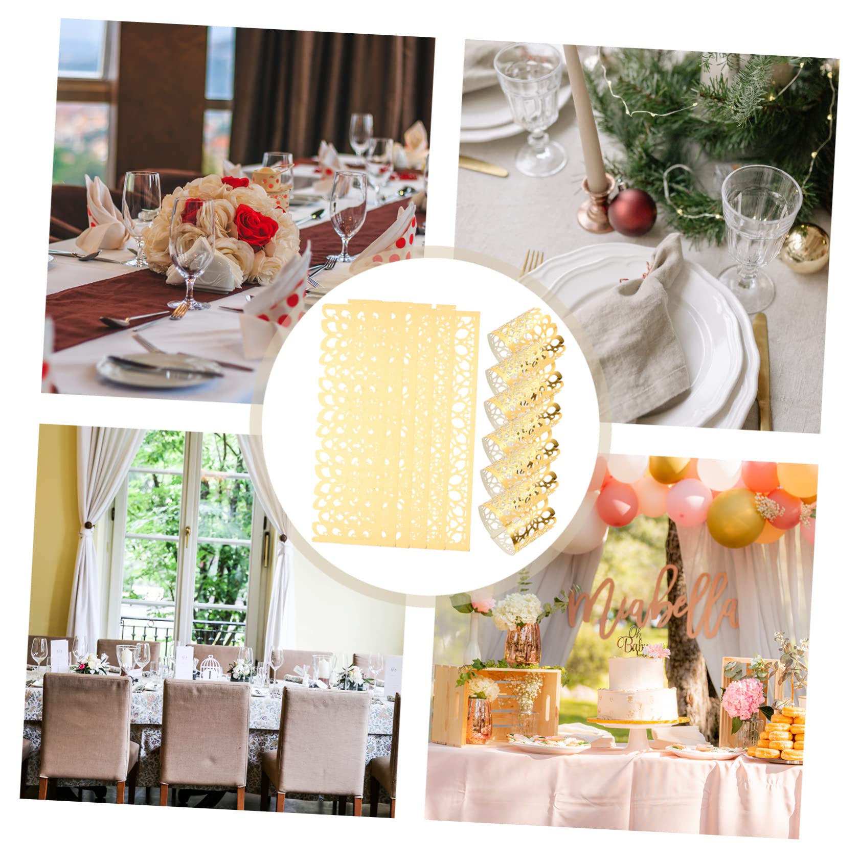 KICHOUSE 50Pcs Partie Anniversray Anniversaire Pour Détenteurs Tables