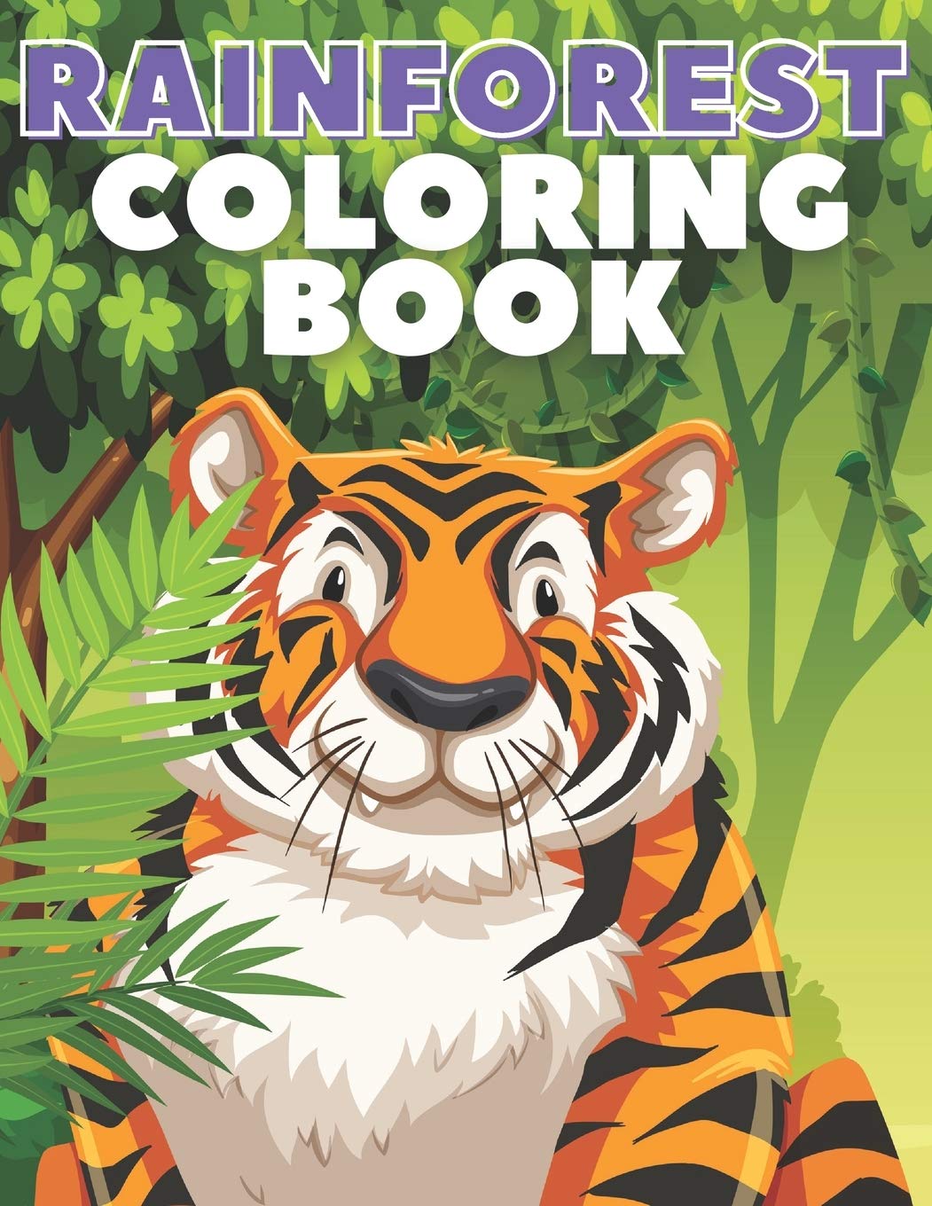 Rainforest Coloring Book: Exotic Animals, Birds and More for Kids and Adult