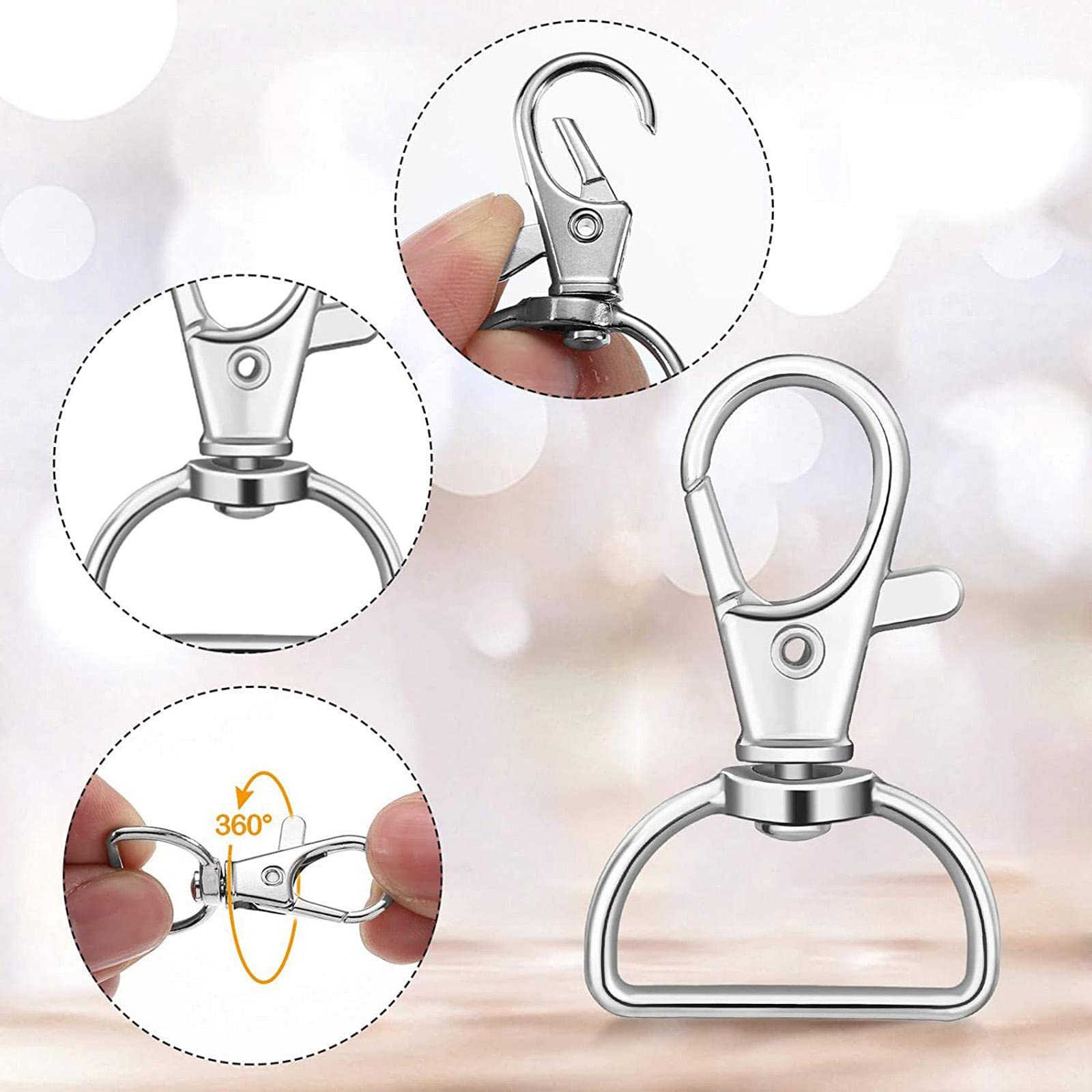 56 piezas de accesorios para bolso con anillos en D para hacer bolsas, costura, colores mixtos