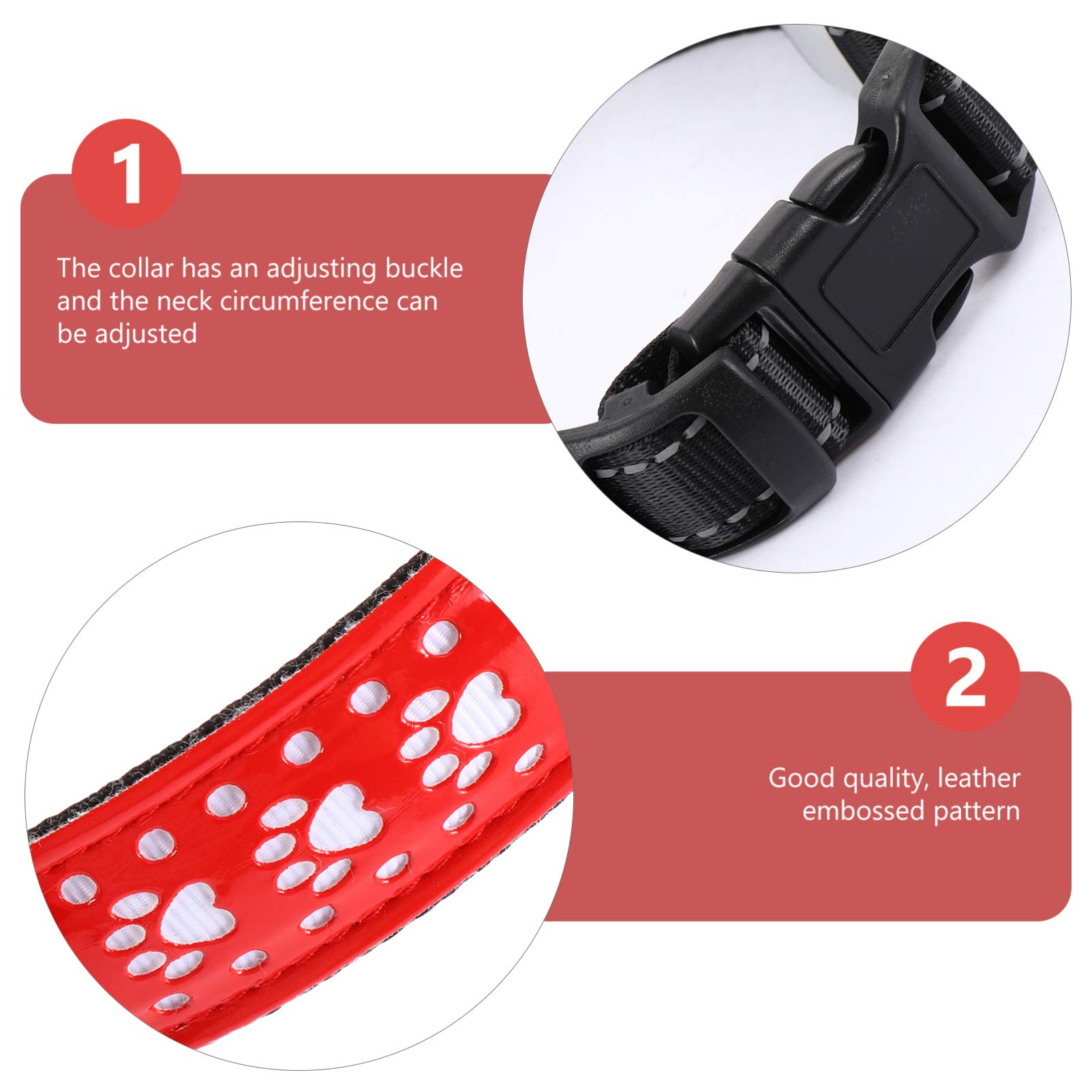 Didiseaon 3pièces Collier Lumineux pour Chien PU Et LED Clignotant Accessoire pour Animal pour Promenades Nocturnes