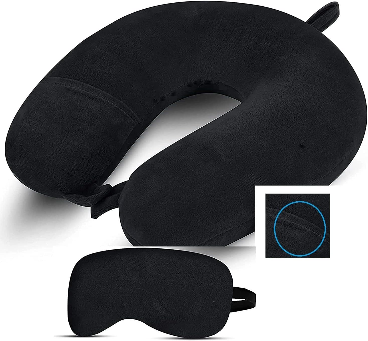 ZEXSAZONEZEXSAZONE Premium Soft Neck Pillow for Travel l Neck Pillow headrest l Pillow for Neck Pain Travel in Flight Train aroplane for Sleeping and Neck Support Cervical Pain Pillow for Man and Woman