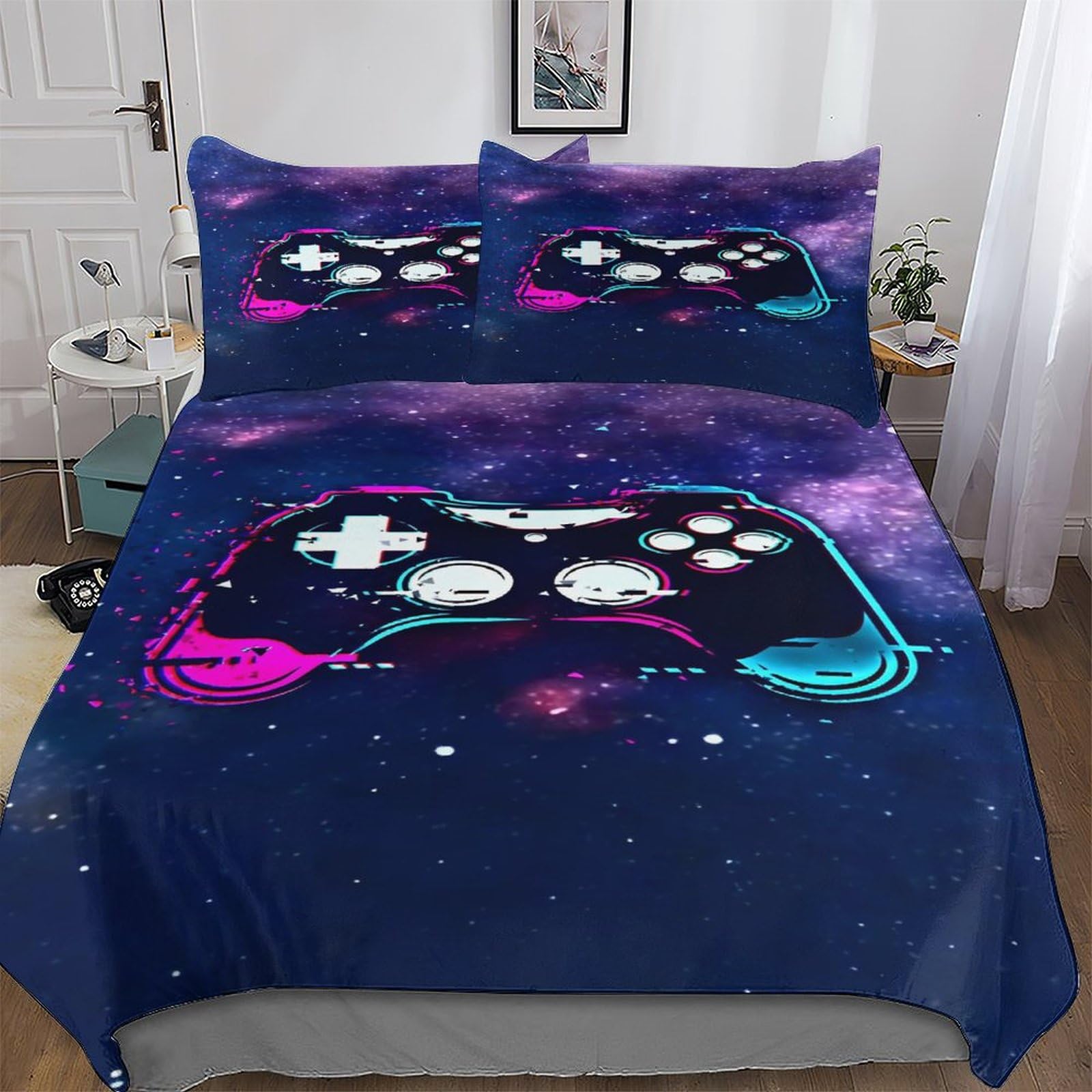 Housse couette manettes de jeu pour relooker une chambre d'enfant gamer