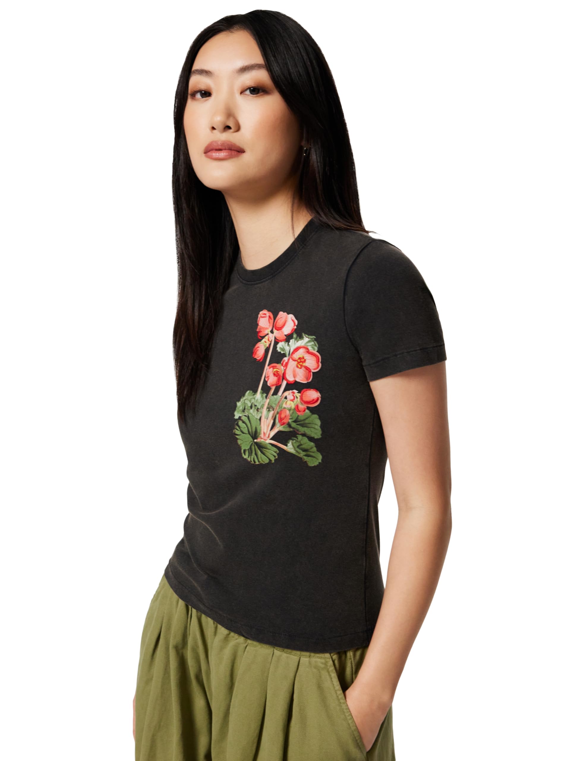 Desigual Damen Schwarz Ts_botanical_lacroix, 2000 Black, L