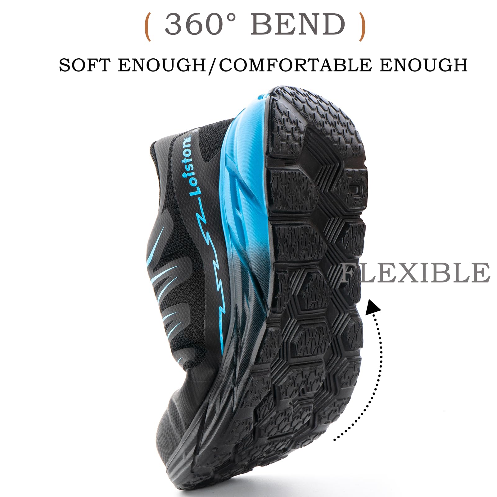 Scarpe Antinfortunistiche Donna Scarpe da Lavoro Donna Scarpe Sicurezza Antiscivolo Leggere Blu Chiaro NT3 EU38