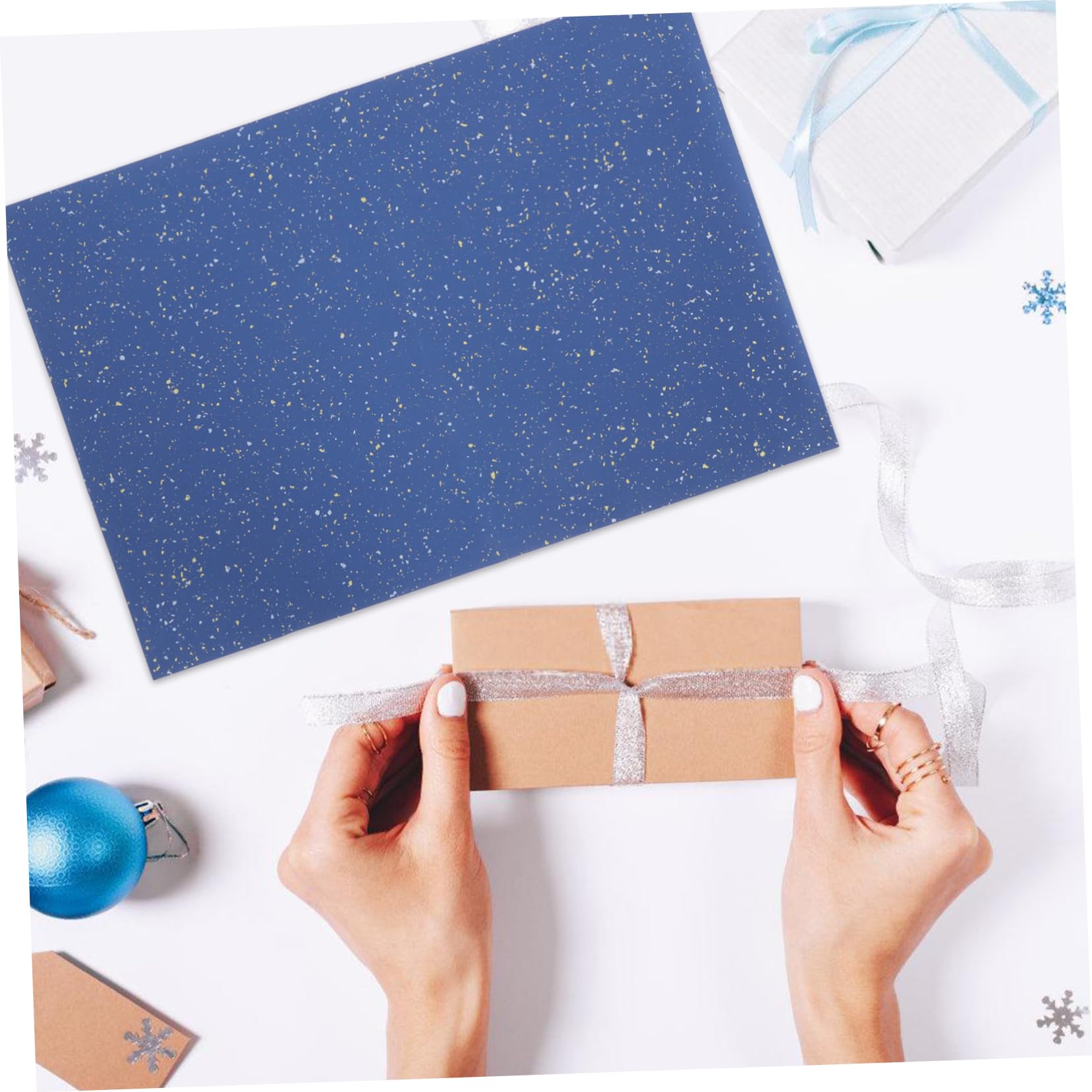 COLLBATH 12blätter Sternenhimmel Geschenkpapier Hochwertige Verpackung Für Geburtstags Und Festgeschenke Teiliges Blau Grün Schwarz Rot
