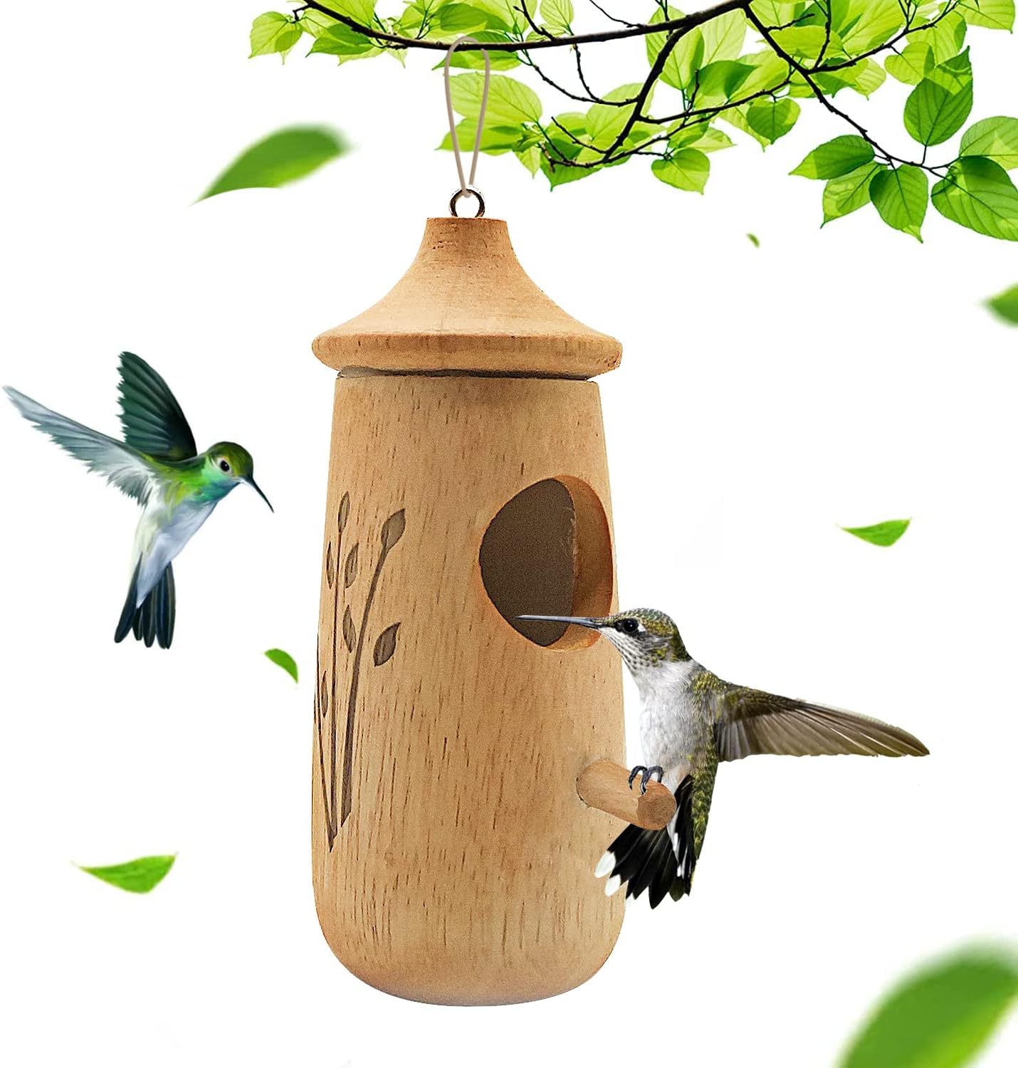 Amazon.com: Hummingbird House for Outside Hanging,Wooden Humming Bird