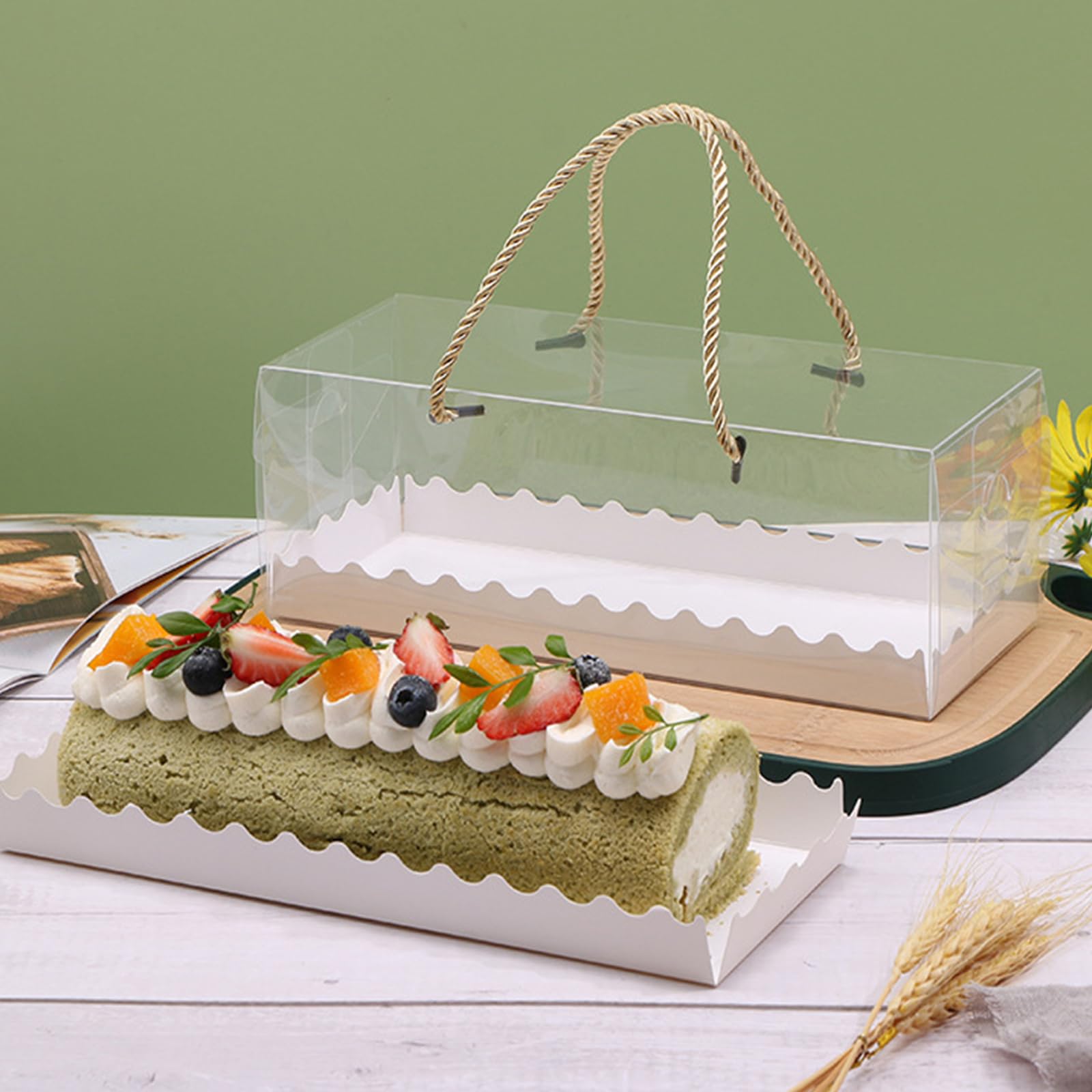 10 scatole robuste per pasticceria per feste di compleanno, pratiche scatole trasparenti per dolci e regali per feste, scatole per dessert ben visibili