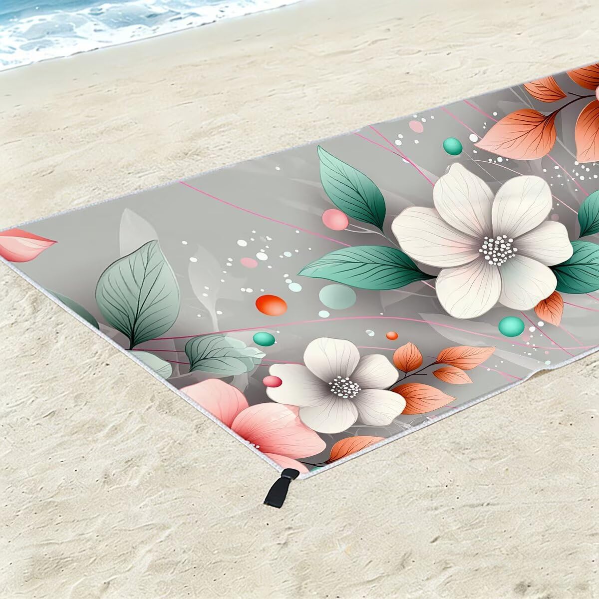 Strandtuch Mikrofaser Handtücher Groß 90x200cm 2er Set, Schnelltrocknend Saunahandtuch Fitness Handtuch Grau, Saugfähig Badetuch Sporthandtuch, Sandfrei Strandtuch XXL für Geschenke für Frauen -4538