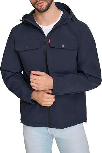Levi's Men's Hooded Waterproof Arctic Cloth Rain Jacket Rain Jacket pack of 1