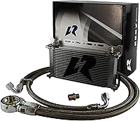 Vista 13 de Transmisión universal del motor de aluminio AN10 30 hileras kit de enfriador de aceite con soporte + manguera adaptadora+kit de ventilador de 7