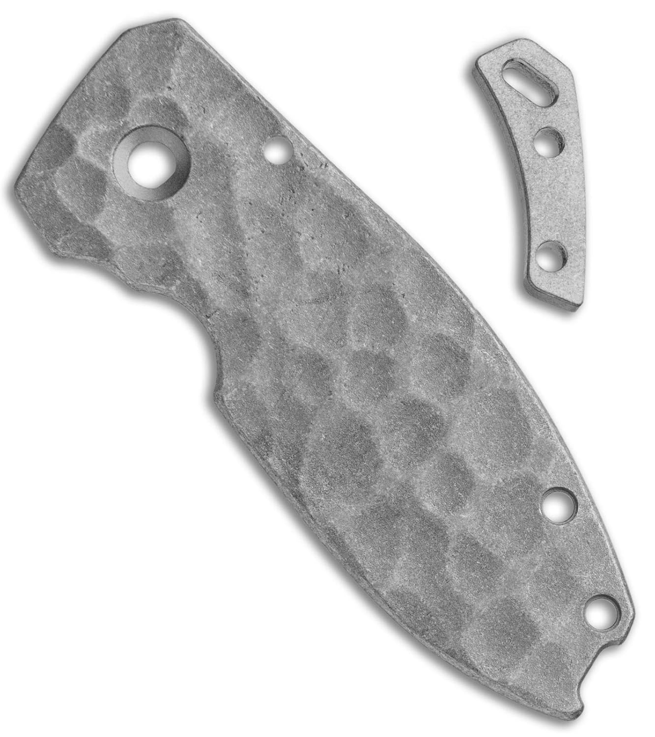 Flytanium Titanium Scales Compatible with CRKT Squid -Hammered Stonewash