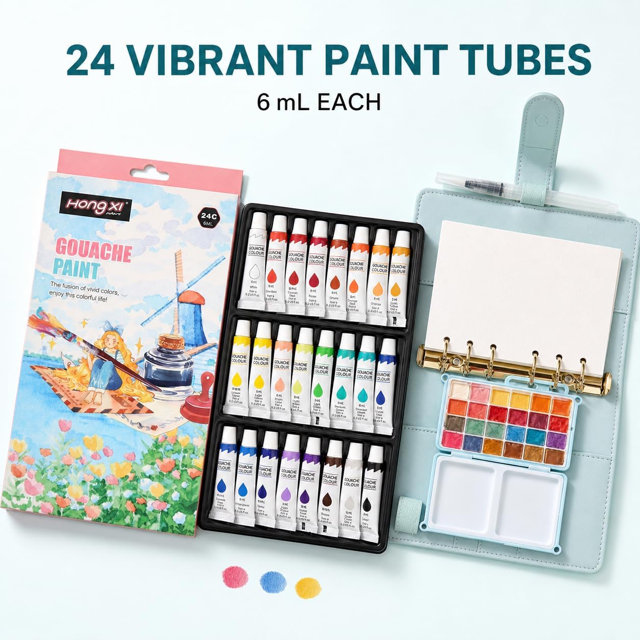 ONCIDO Travel Watercolor Paint Set image 4