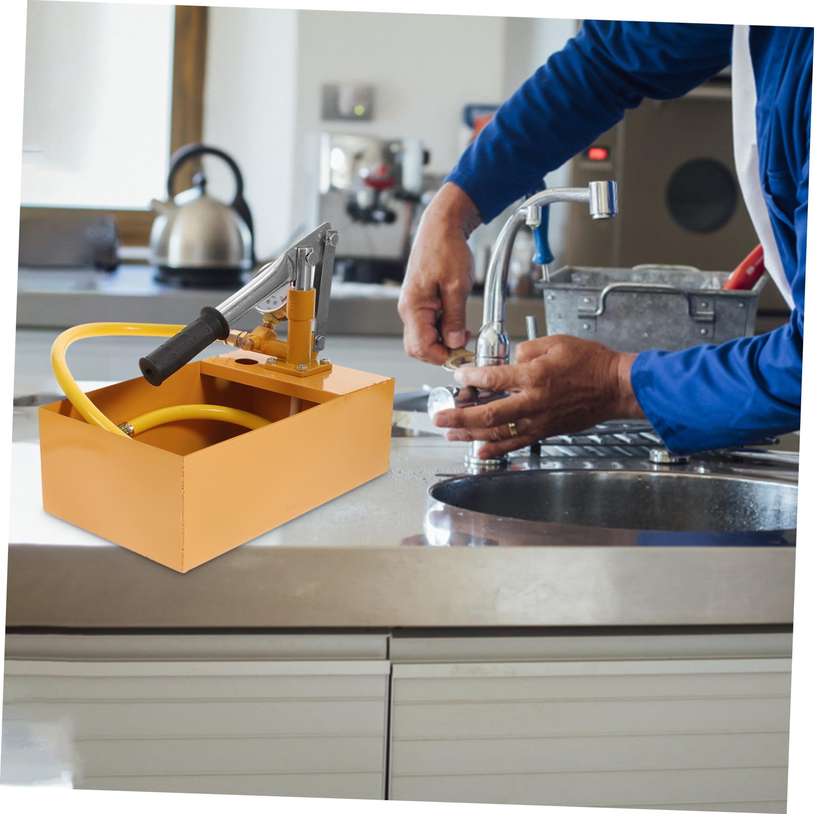Mipcase Bomba de Prueba de Presión Manual para Pruebas Hidráulicas Varios estilos de Aluminio 25kg Dial Grande y Visualización Clara Color Aleatorio Varios estilos en Tuberías Industriales
