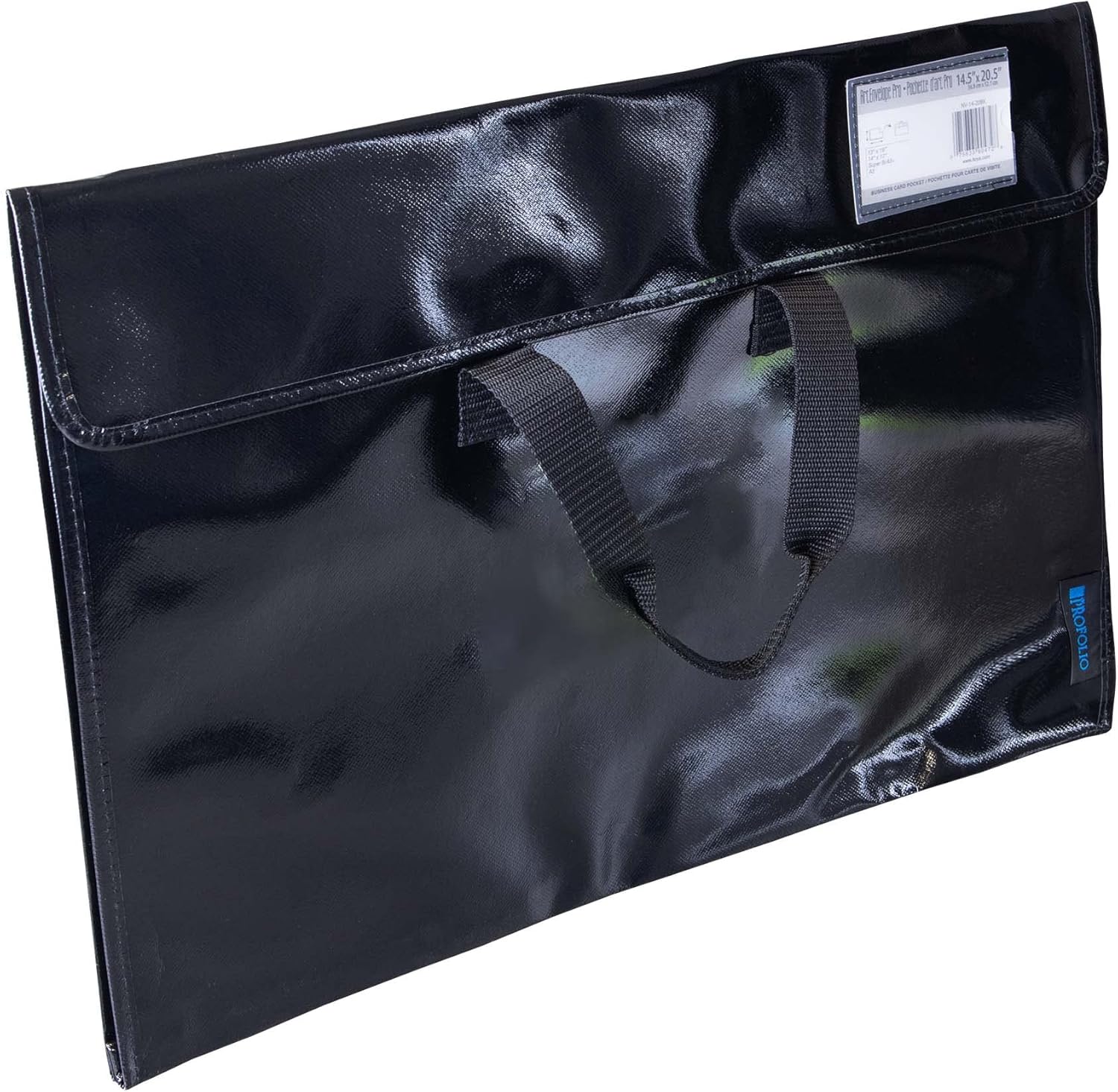 Itoya Profolio Art Envelope Pro, Weather-Resistant with Nylon Handles, 14.5 X 20.5 inches, Gloss Black (NV-14-20BK)