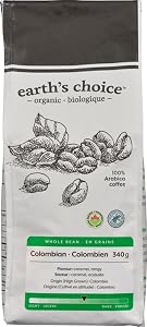 Earth's Choice, Organic Coffee, Colombian Whole Bean, 340g
