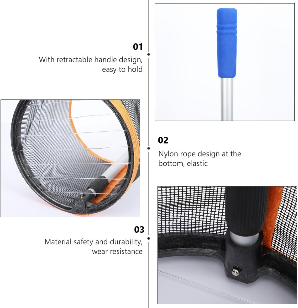 Toyvian Lightweight Telescopic Table Tennis Ball Picker Net Portable Pingpong Ball Retriever Efficient Collector for Easy Pickup and Storage