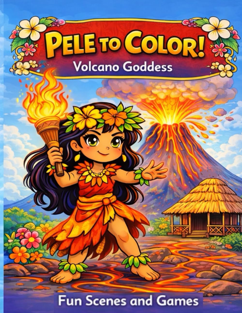Pele To Color! Goddess of Fire: Fun Scenes and Games