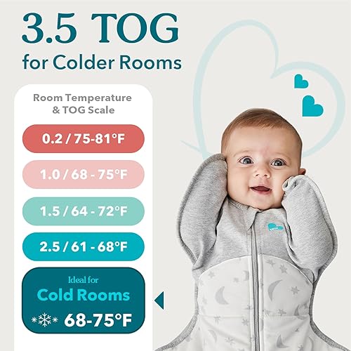 Miniatura 3 de Love to Dream Swaddle UP Extra Warm 3.5 TOG, blanco, mediano, 13-19 libras, drásticamente mejor sueño, permite que el bebé duerma en la posición