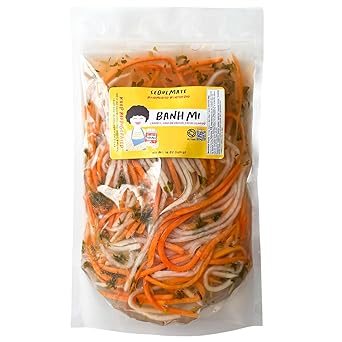 Seoulmate Banh Mi Pickle 3.5 lb, Sweet & Tangy Pickled Carrots and Daikon Radish, Authentic Vietnamese-Style Pickles, Vegan, Probiotic-Rich, Small-Batch Handcrafted, Perfect for Sandwiches, Tacos, Bowls & BBQ