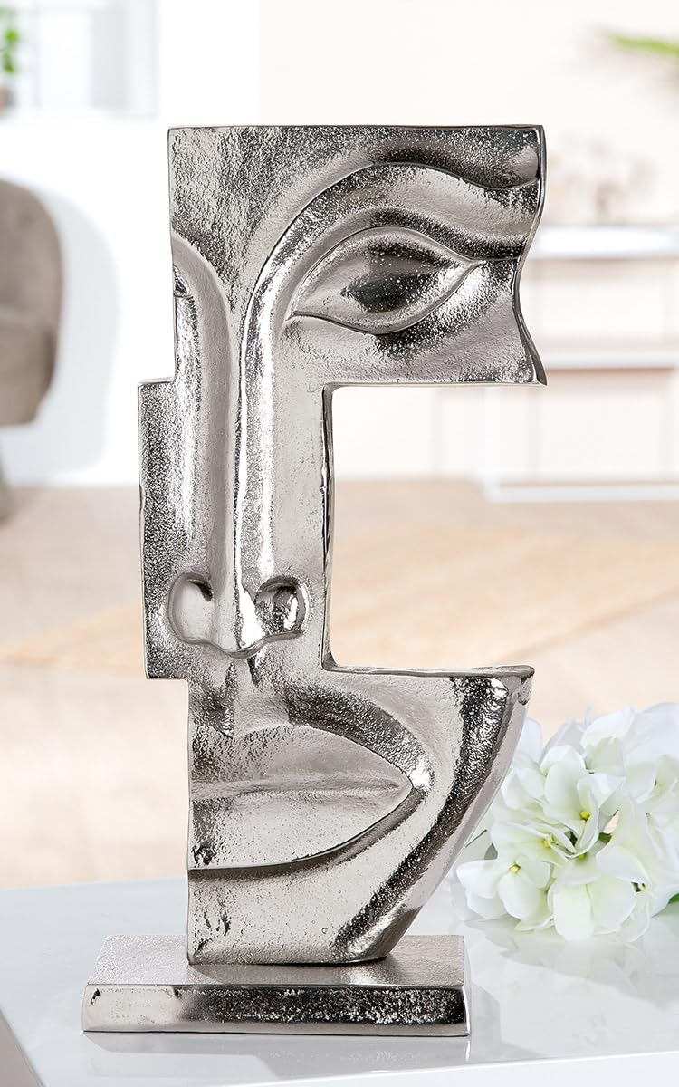Casablanca modernes Design Decorative Sculpture, Aluminium, Silver, Höhe 40 cm
