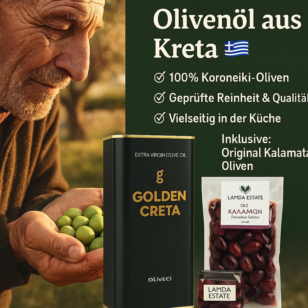 Kreta oliwa z oliwek kanister 1 litr + Kalamata Oliwki próżniowe 250 g Zestaw próbny (6)