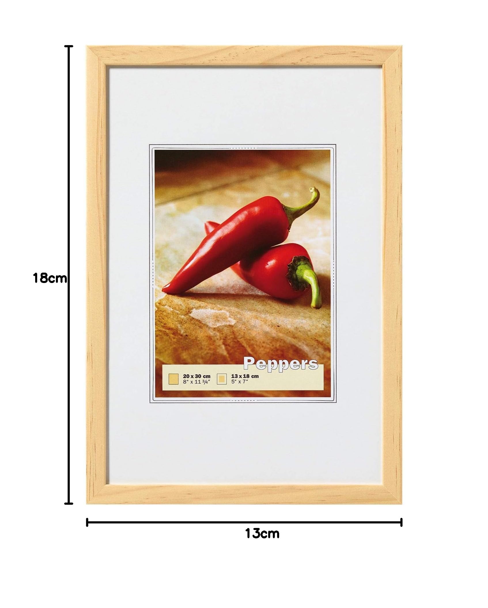 walther design ramka na zdjęcia sosna 13 x 18 cm Papryka drewniana ramka BP318K