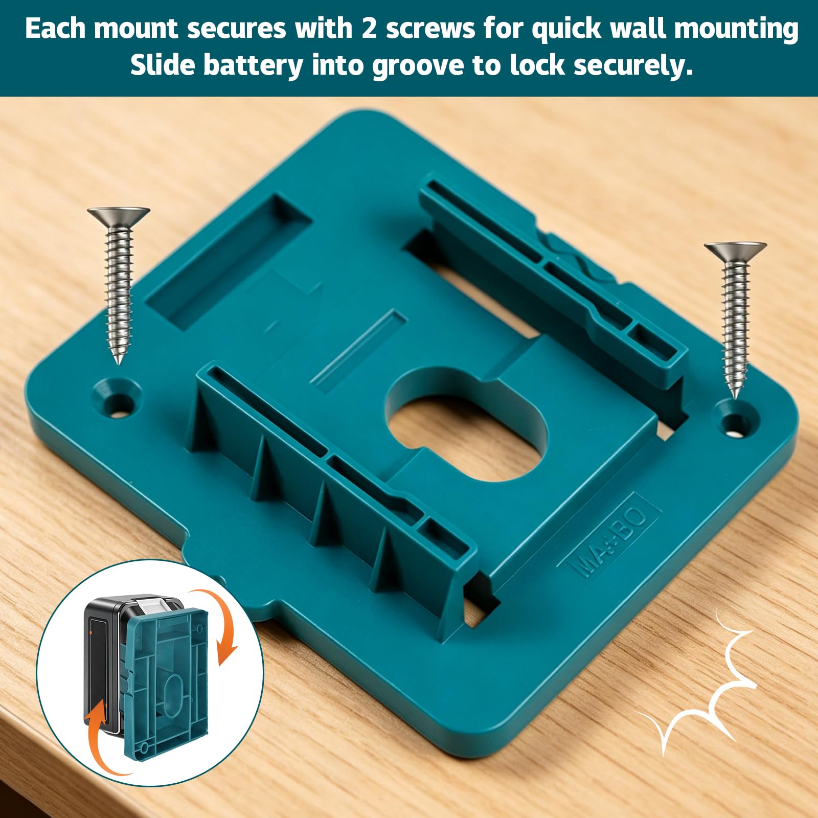 Akkuhalter für Bosch Akku,8 Stück Akku Halterung Wandhalterung Kompatibel mit Bosch GBA18V,Batteriehalter Organizer für Werkstätten