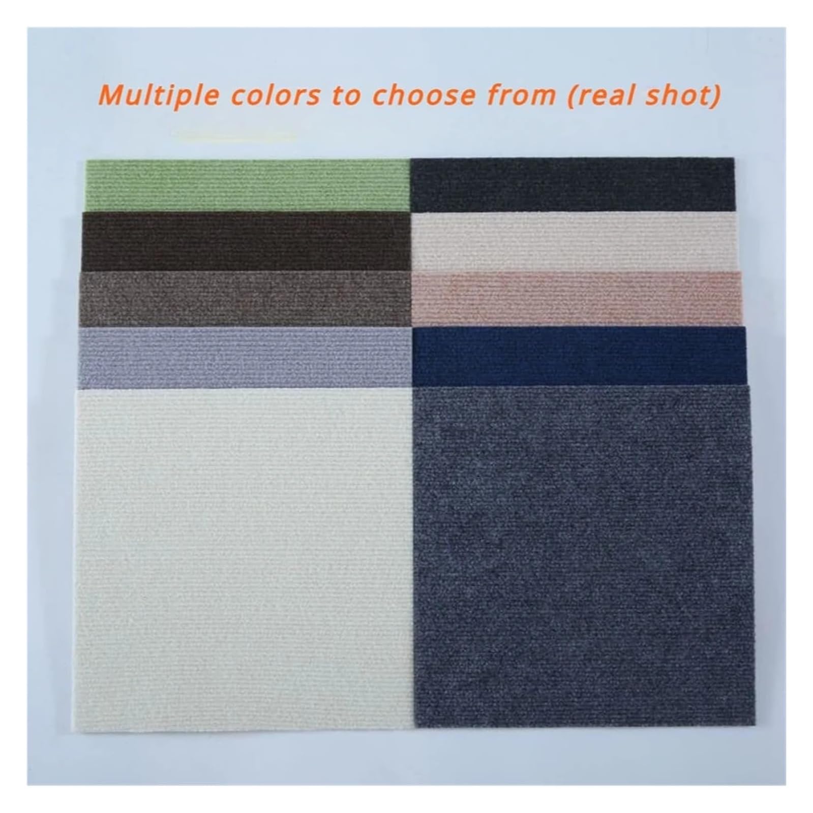 Dalles de moquette autocollantes, Dalles De Moquette Auto-adhésives 30x30cm, Paquet 4 À 32 Pièces Multicolores(White and Dark Gray,30x30cm 12pcs)