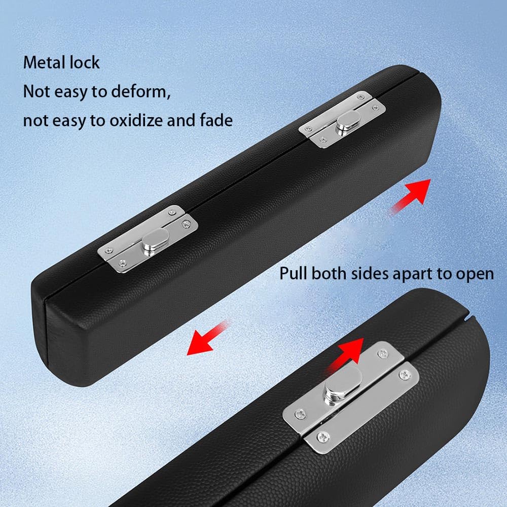 Étui Piccolo 16 trous en cuir pour éviter d'endommager la flûte Sac de transport pour instrument à vent Noir