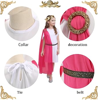 Toga Costume for Kids Greek God Roman Costume Helloween Party Cosplay